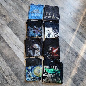 Star Wars Men’s Medium Shirt Bundle (7 Short-Sleeved, 1 Long-Sleeved)